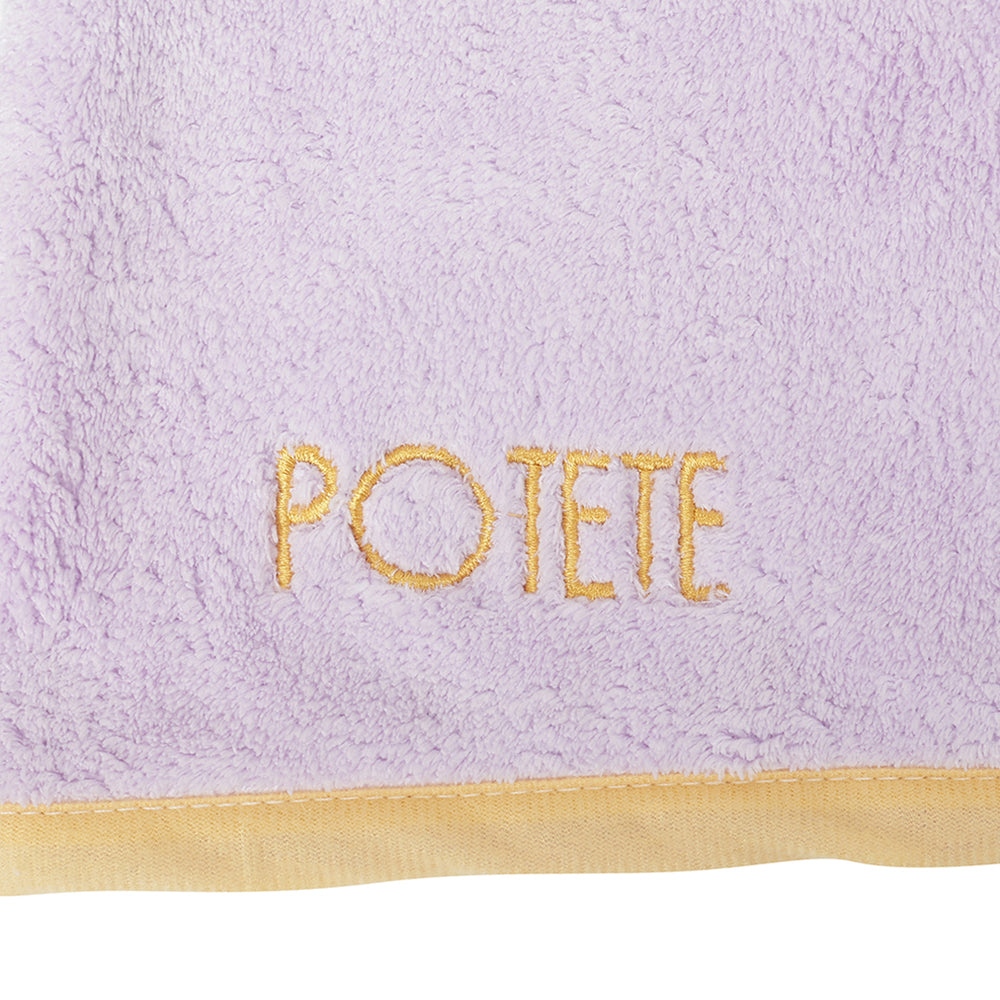 quick hairdry towel purple×cream yellow