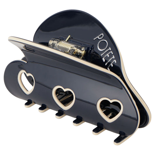 3 heart clip dark navy