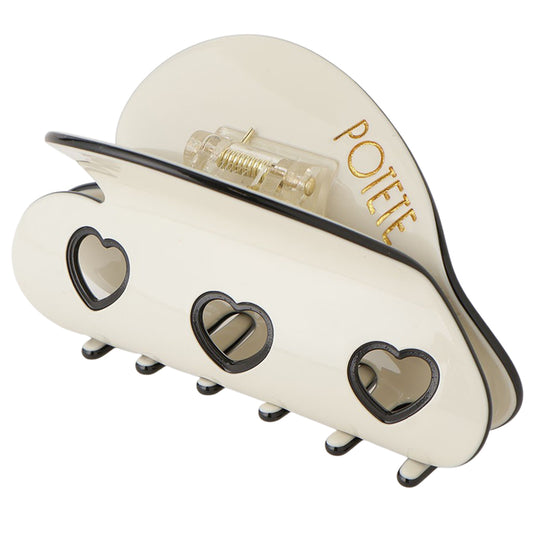3 heart clip white