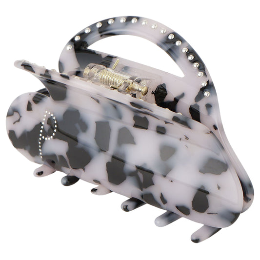 studs heart clip bekko black