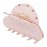 studs heart clip pink