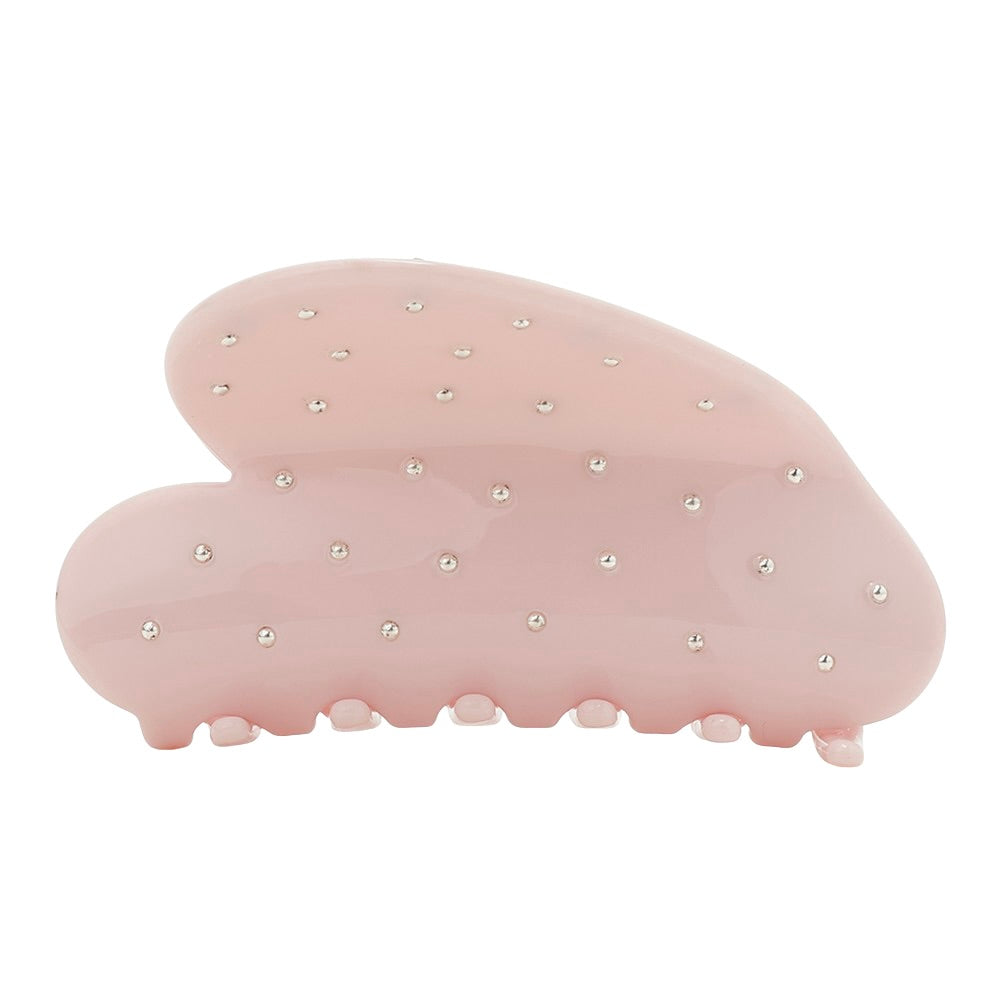 studs heart clip pink