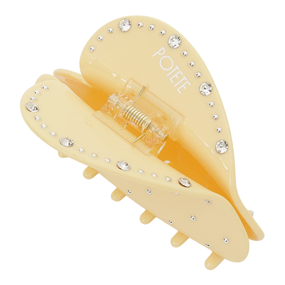studs heart clip yellow