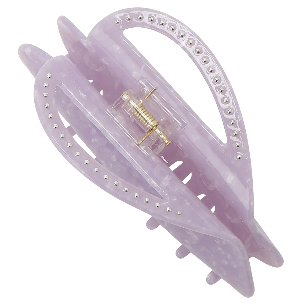 studs big heart clip purple – POTETE