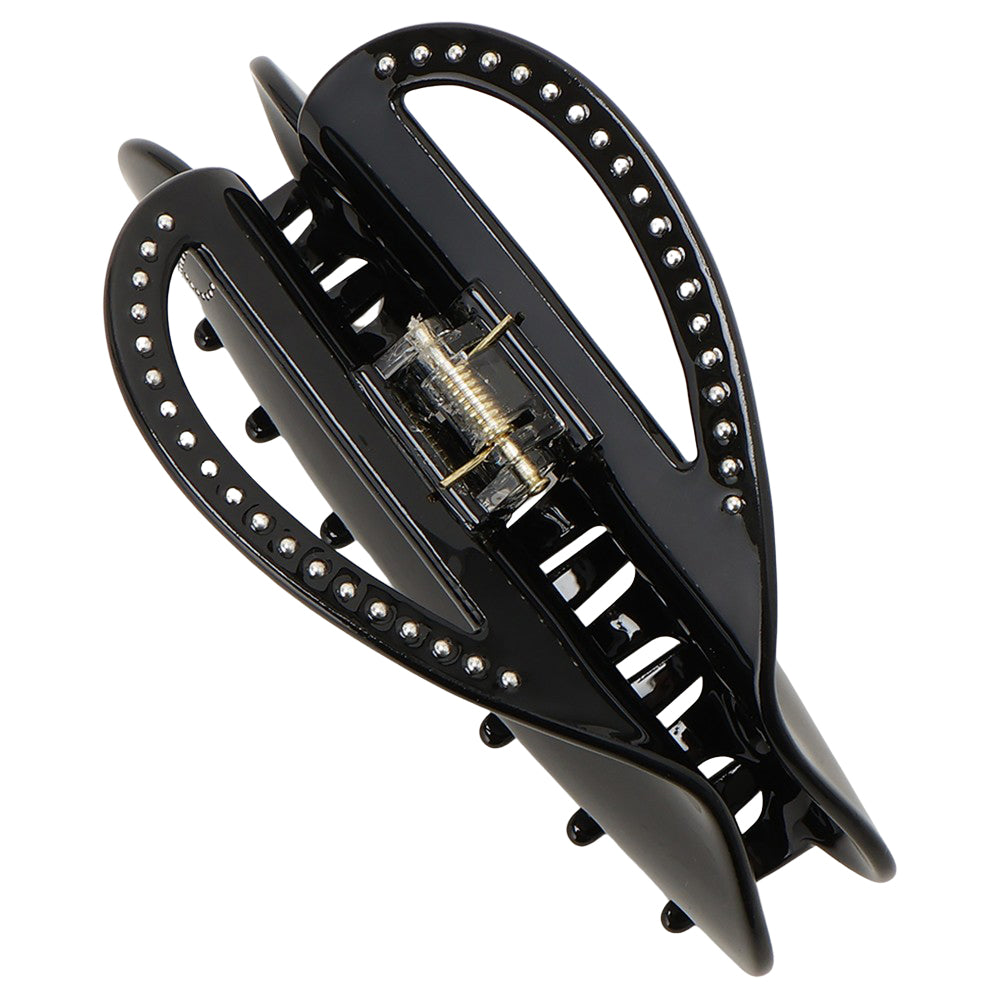 studs big heart clip black – POTETE