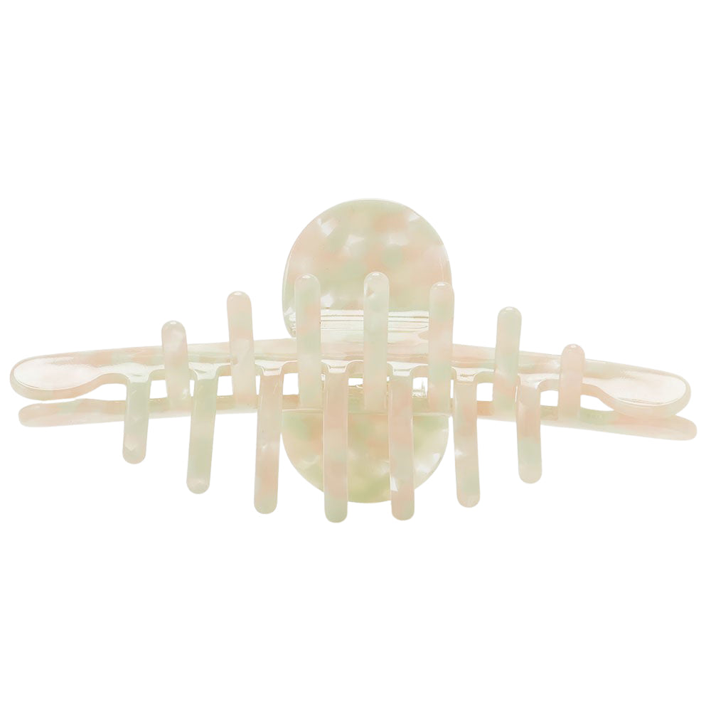 big skinny hair clip　mauve green