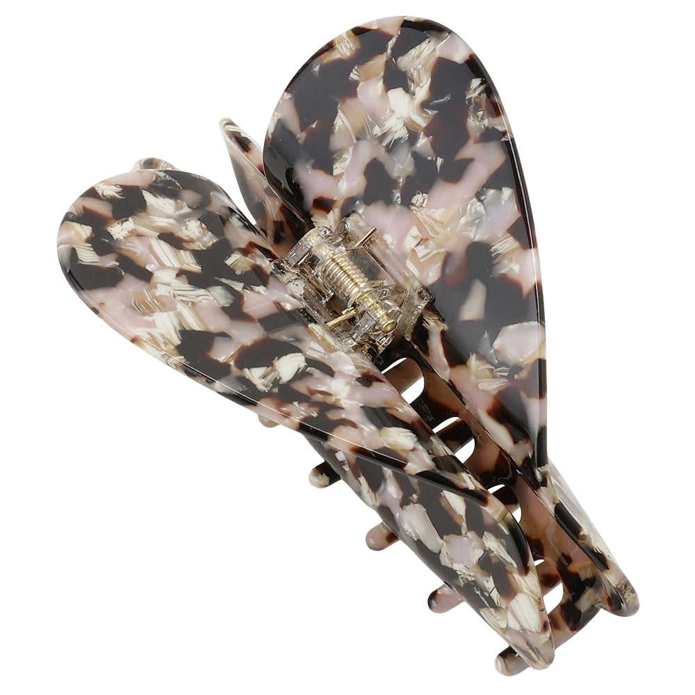 big heart clip purple bekko