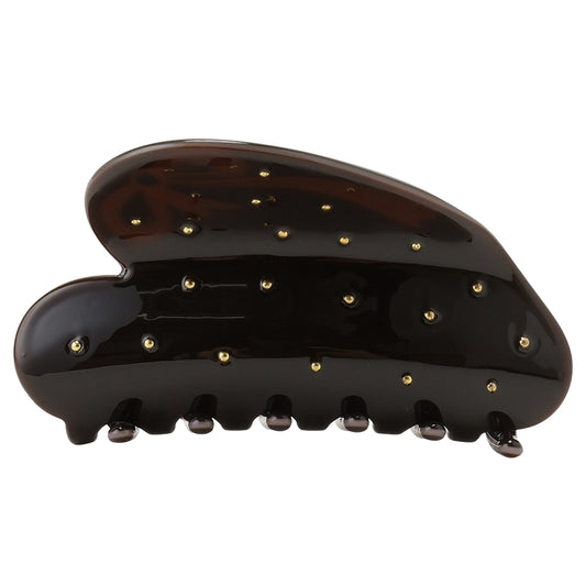 ribbon heart clip espresso