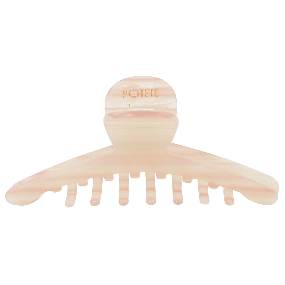 big skinny hair clip pink stripe