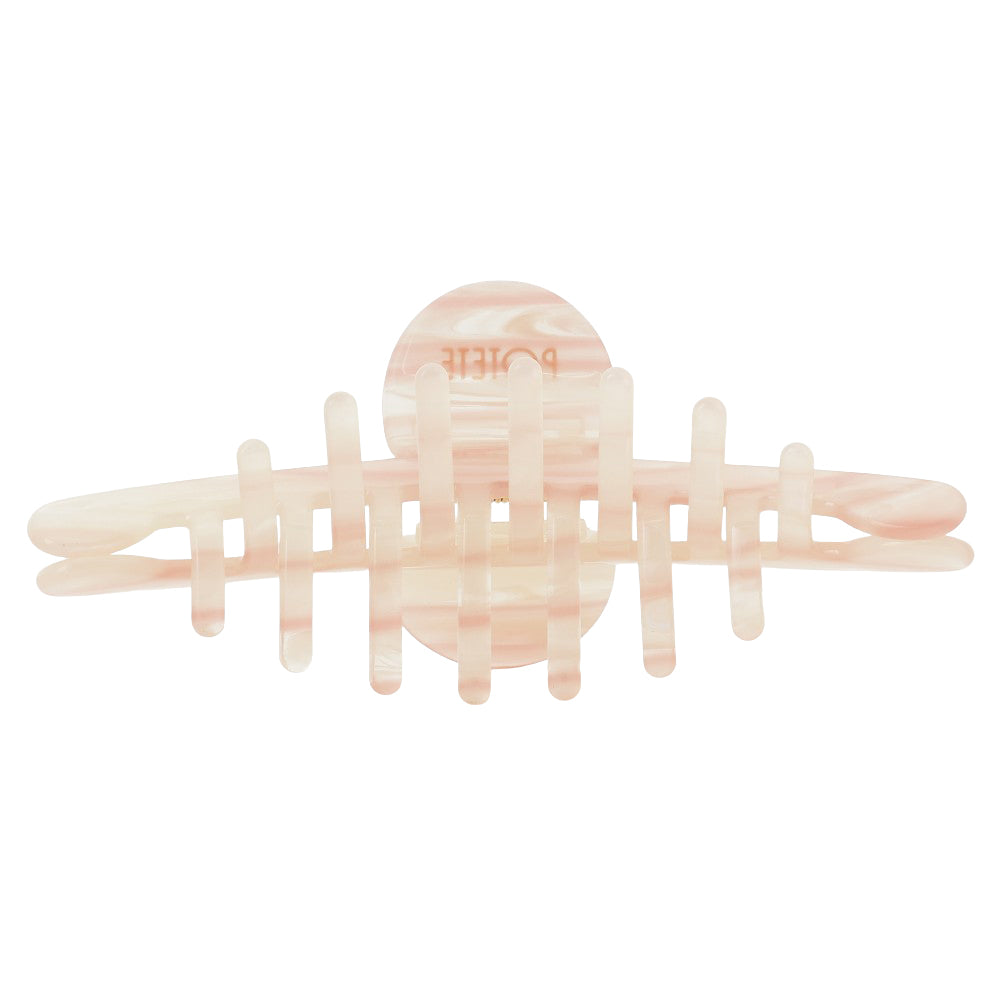 big skinny hair clip pink stripe