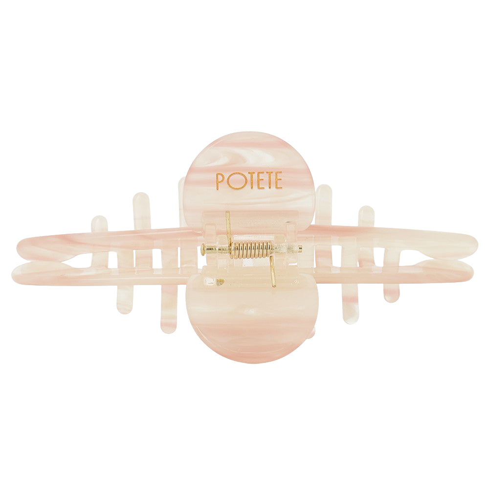 big skinny hair clip pink stripe