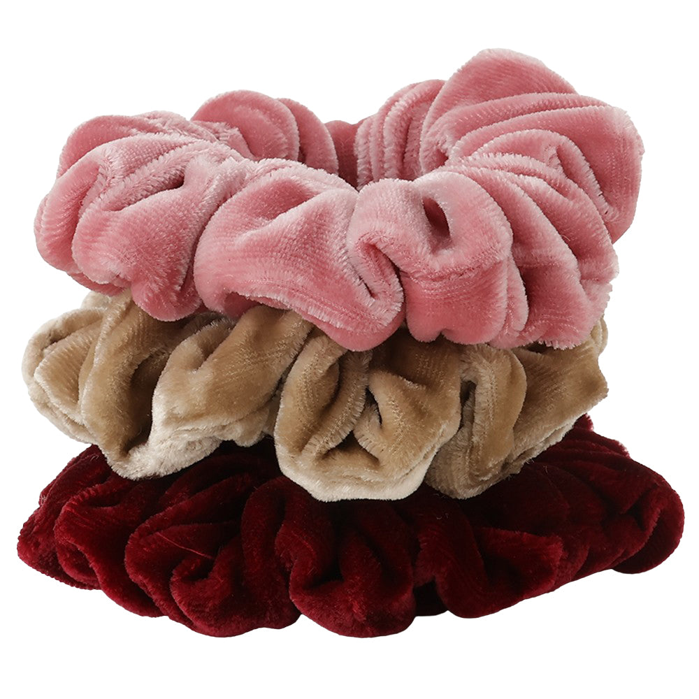 velour silk  chouchou set warm