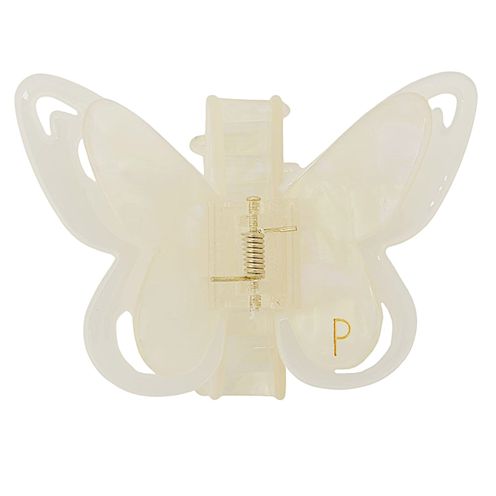 NEW butterfly clip white