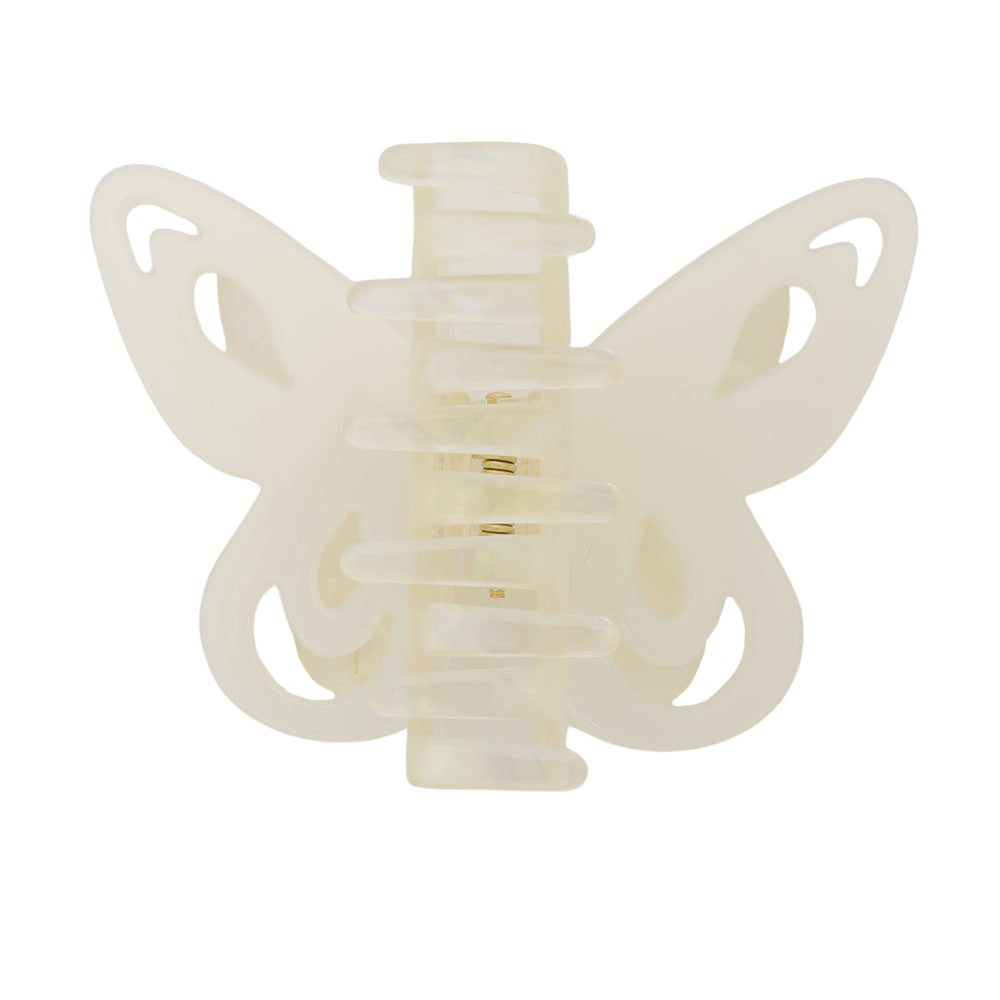 NEW butterfly clip white