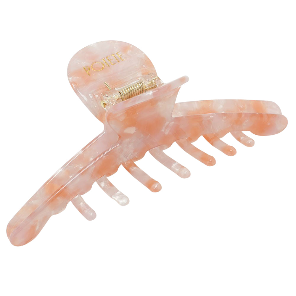 big skinny hair clip coral pink