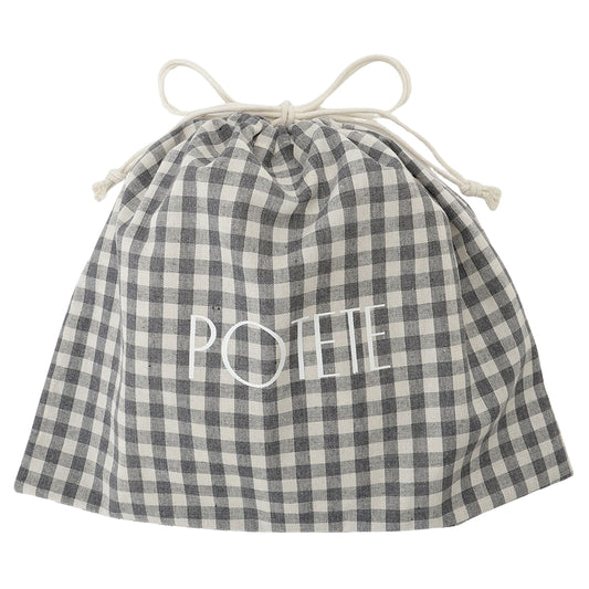 cotton bag gray check