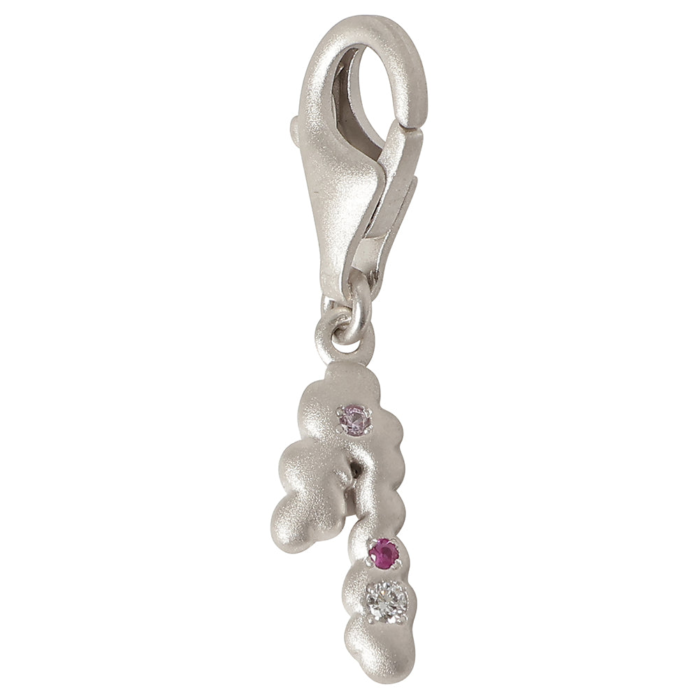 POTETE jewelry  Number charm silver S(stone)