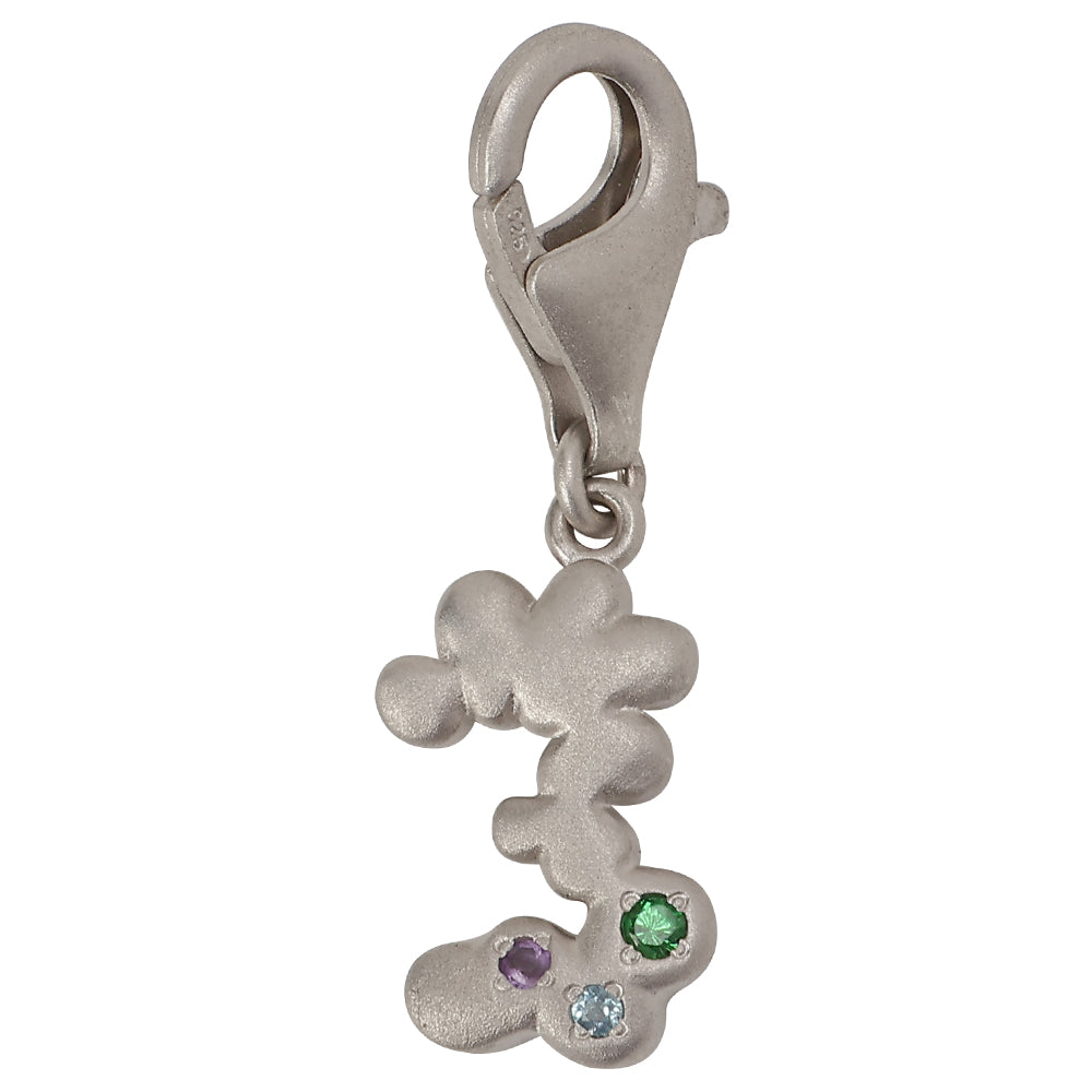 POTETE jewelry  Number charm silver S(stone)