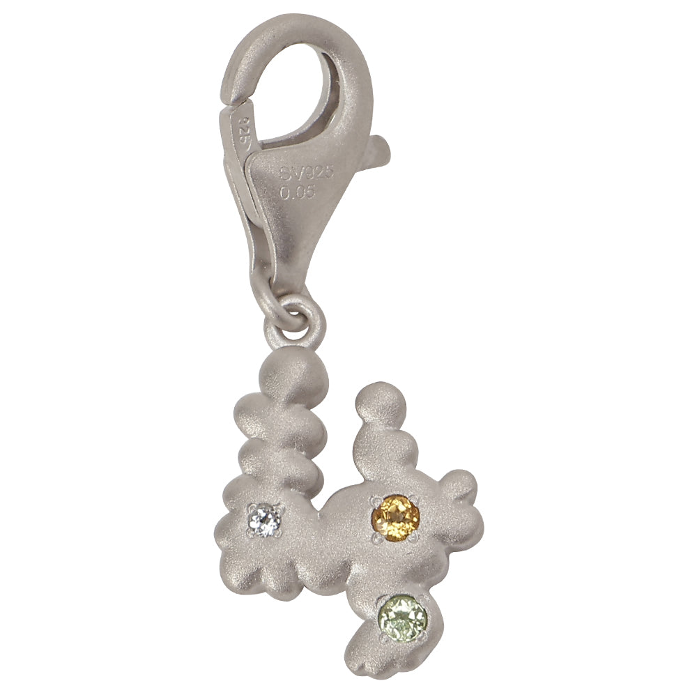 POTETE jewelry  Number charm silver S(stone)