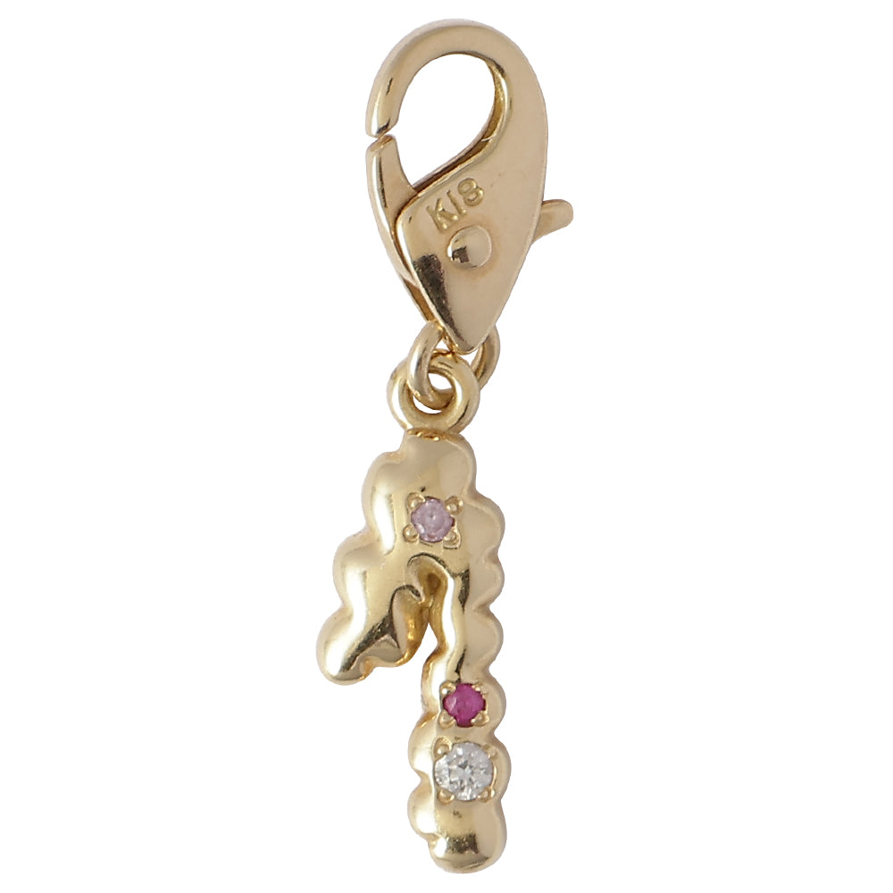 POTETE jewelry  Number charm K18gold S(stone)