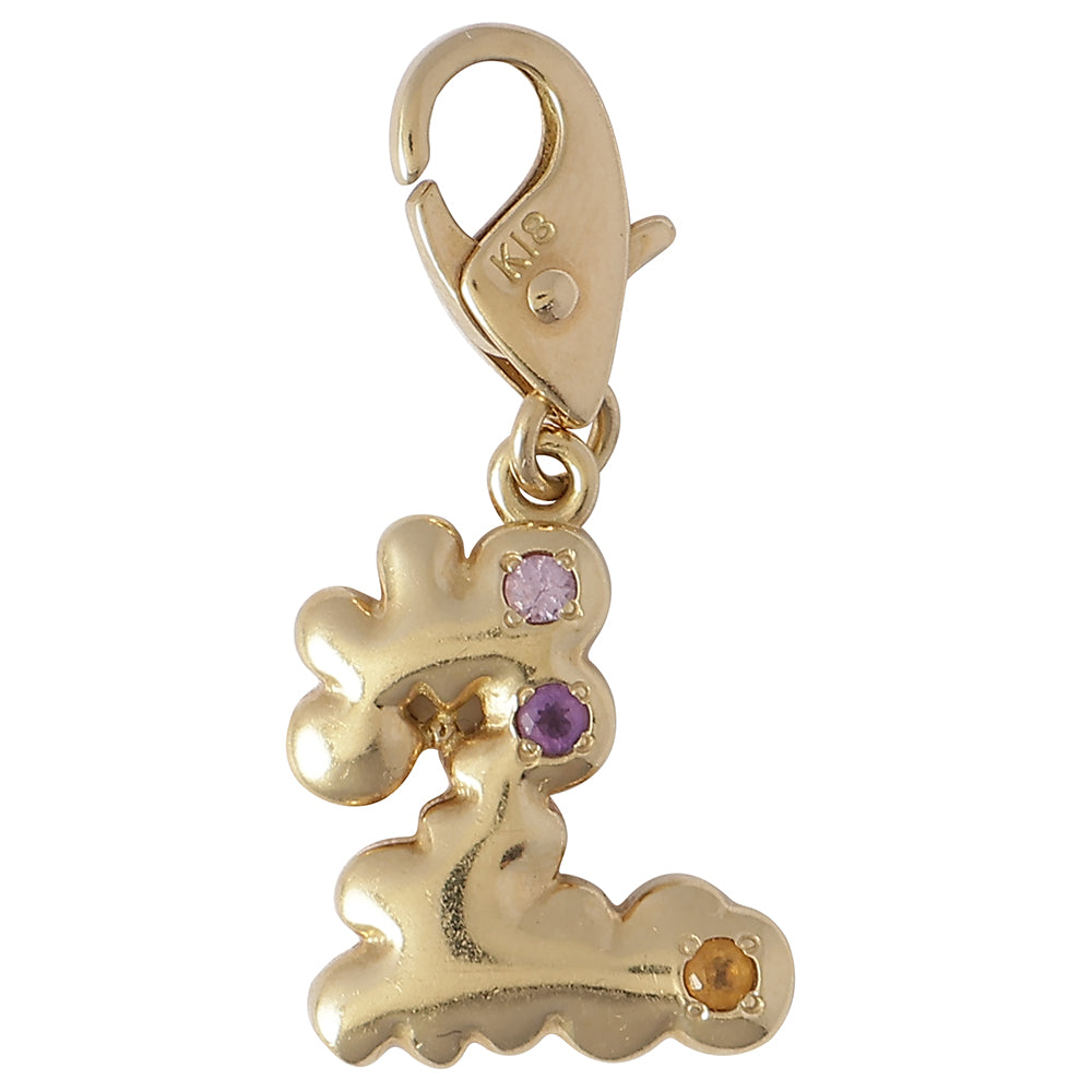 POTETE jewelry  Number charm K18gold S(stone)