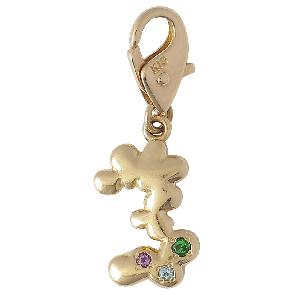 POTETE jewelry  Number charm K18gold S(stone)