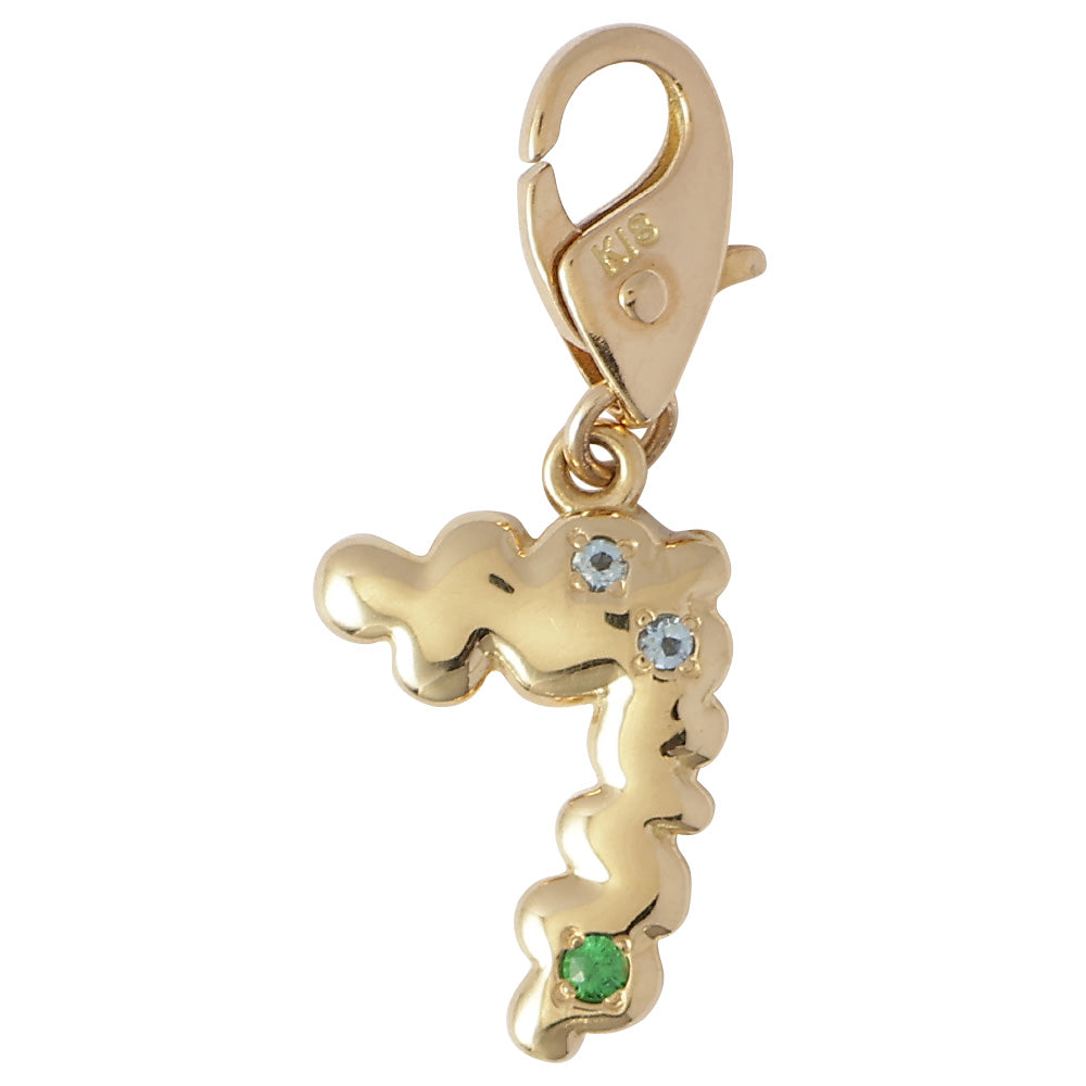 POTETE jewelry  Number charm K18gold S(stone)