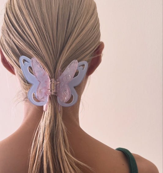 butterfly clip pink×blue