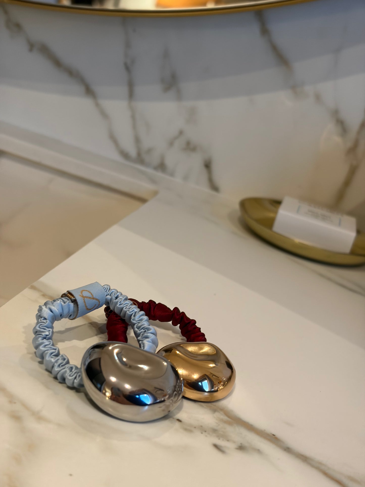 bean metal chouchou silver