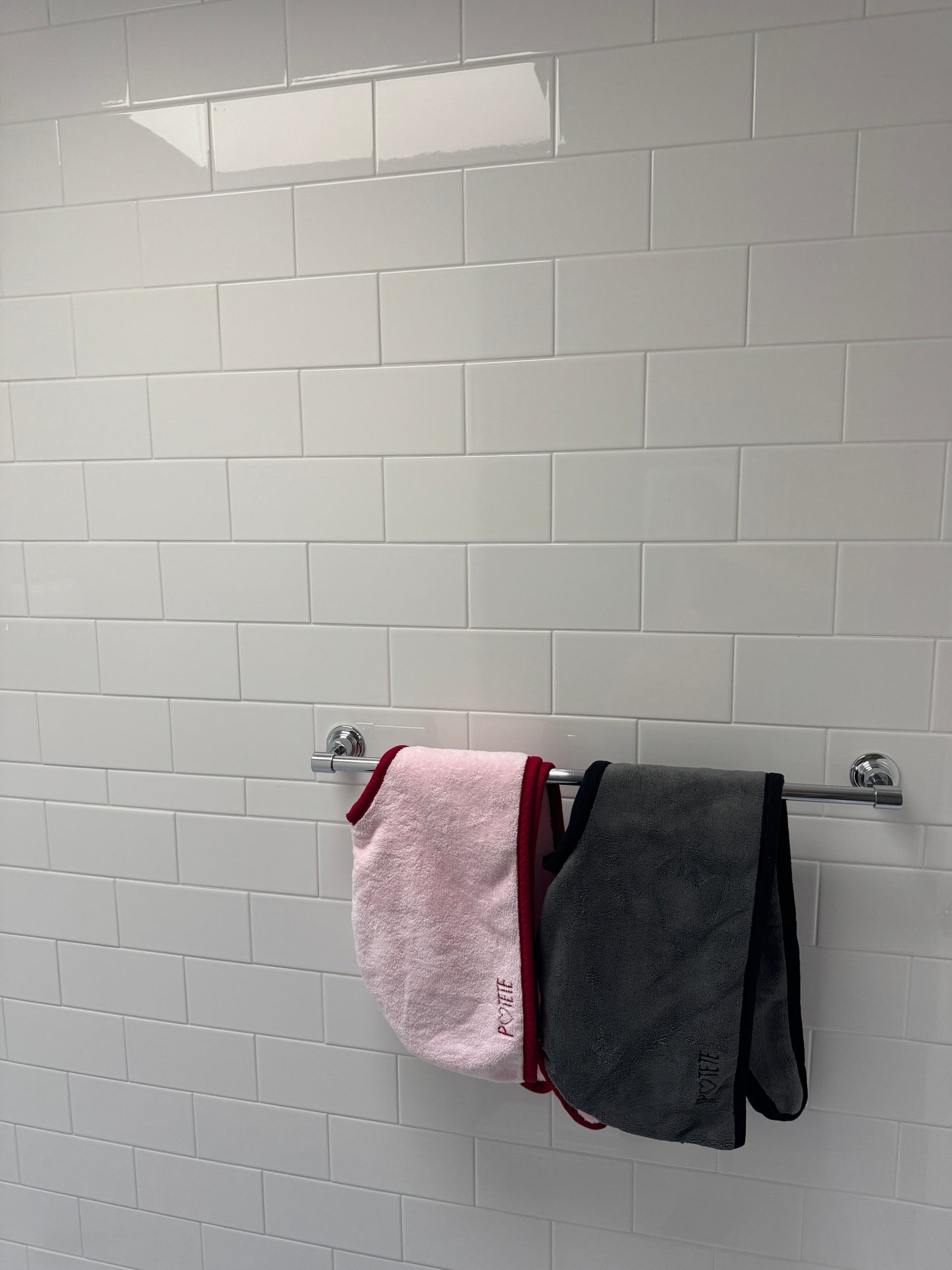 Limited quick hairdry towel pink×red