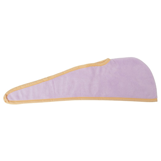 【Kids】 quick hairdry towel purple×beige