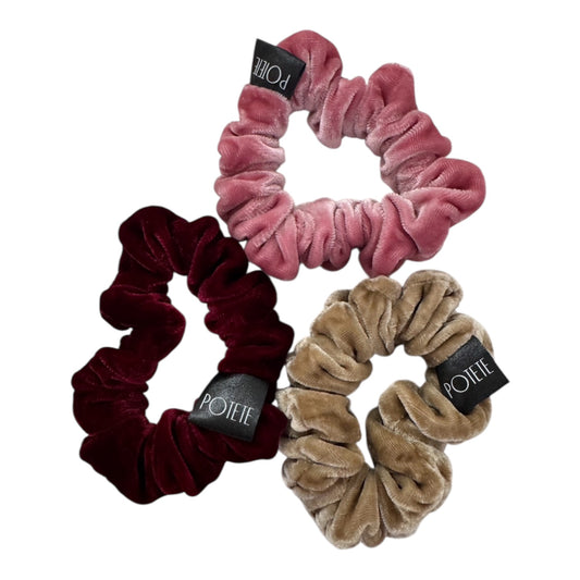 velour silk  chouchou set warm