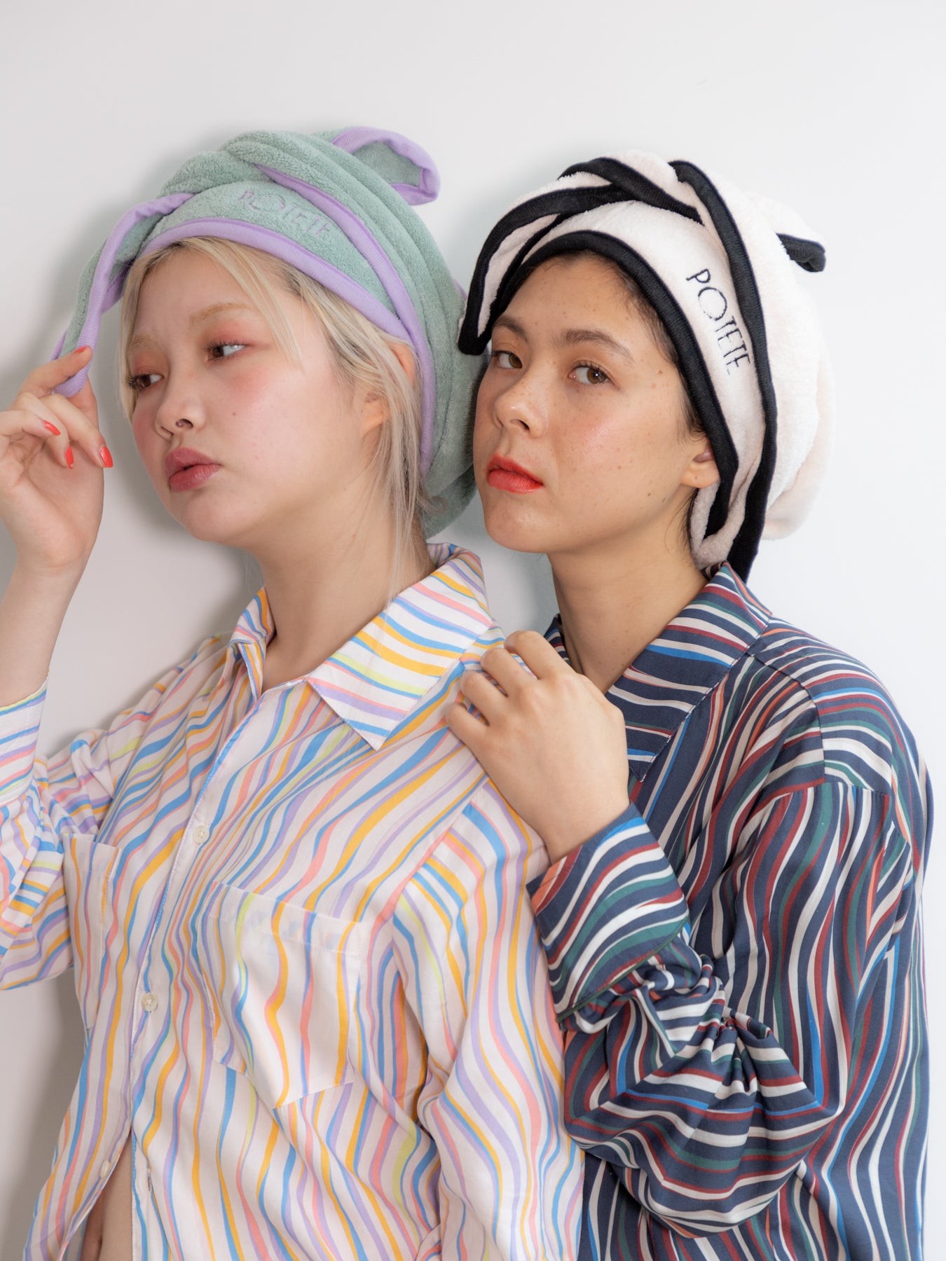 Limited quick hairdry towel pink×red