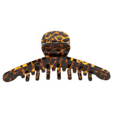 big skinny hair clip　bekko leopard