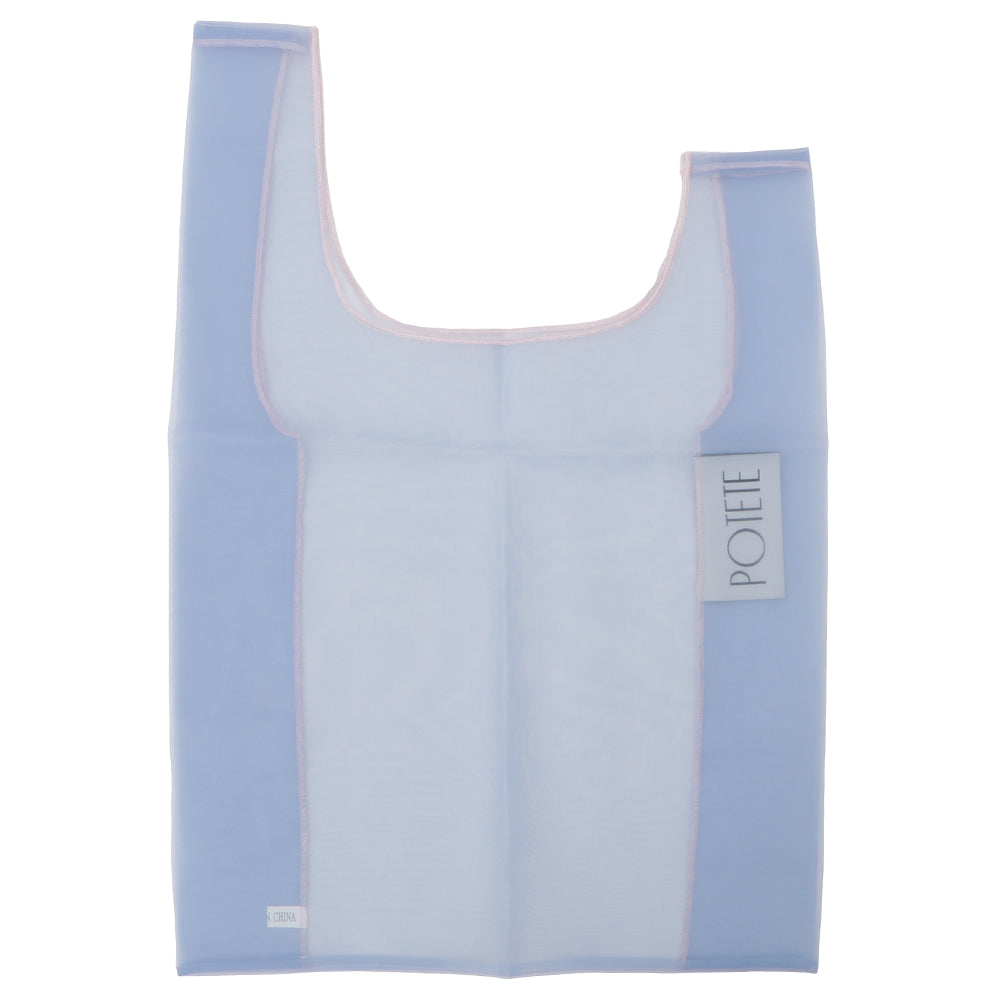 organdy shopping bag soda blue