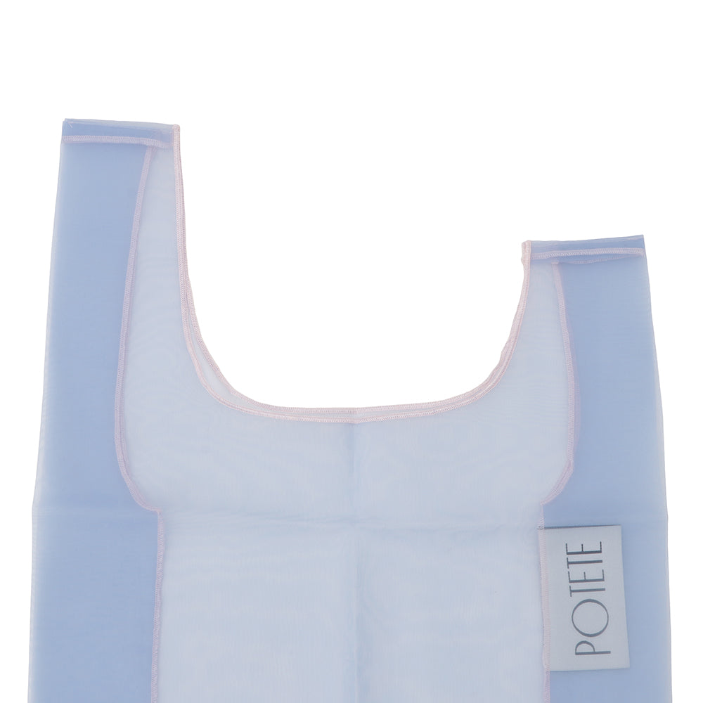 organdy shopping bag soda blue