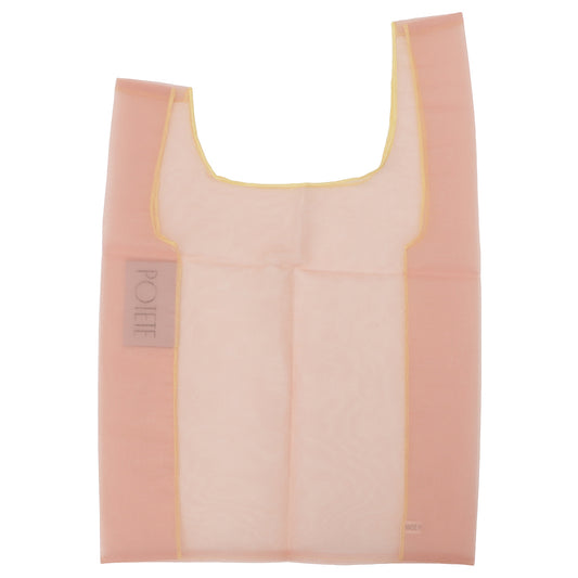 organdy shopping bag mauve pink