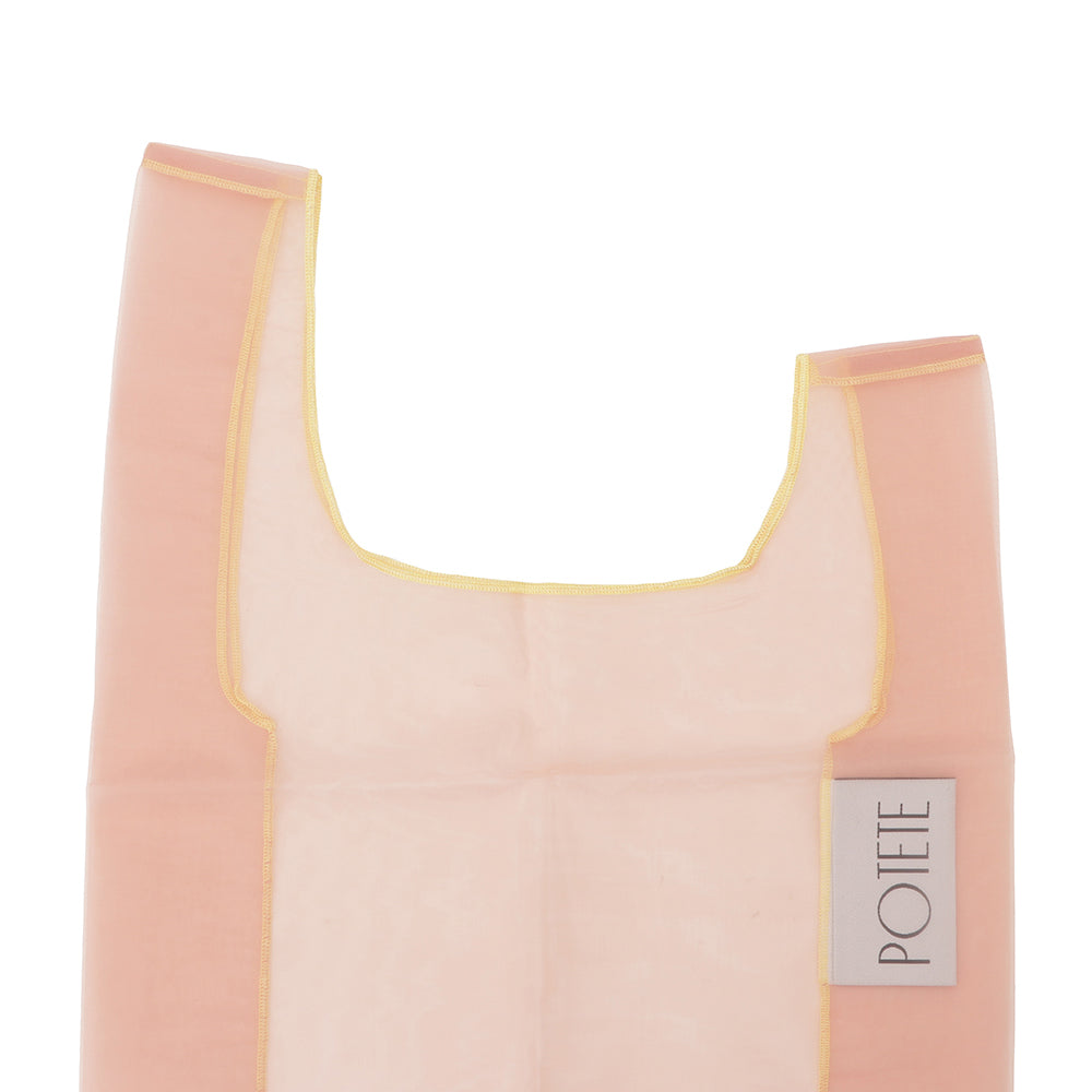 organdy shopping bag mauve pink