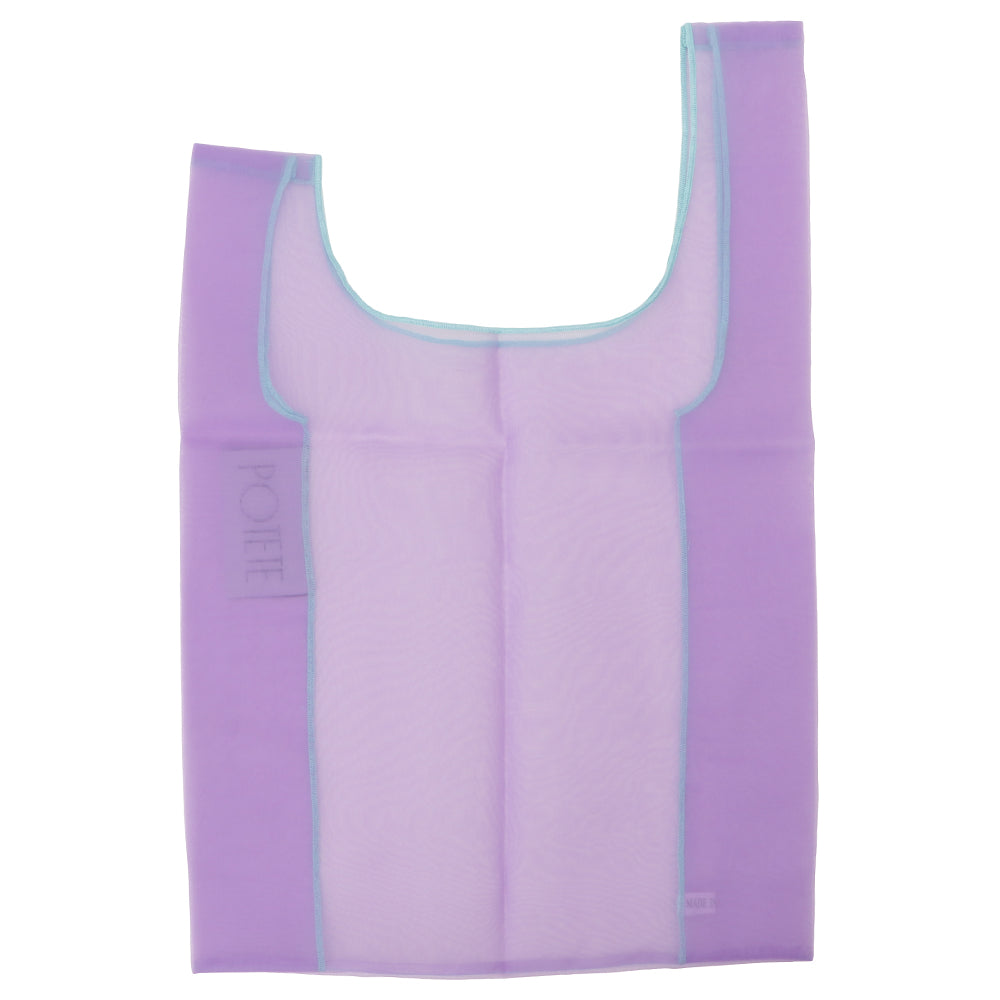 organdy shopping bag purple violet