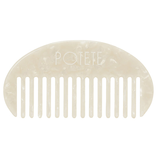 hair comb S pearl white