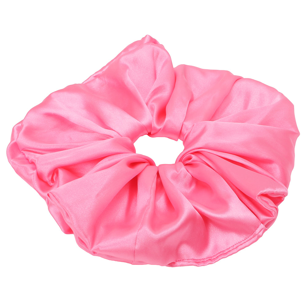 satin big chouchou vivid pink