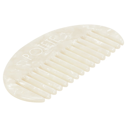 hair comb S pearl white